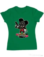 Tricou ADLER dama Gangsta Mouse Verde mediu