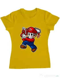 Tricou ADLER dama Mario Massacre Galben