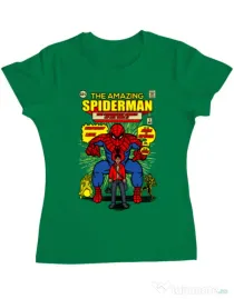 Tricou ADLER dama The Amazing Spiderman Verde mediu