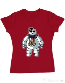 Tricou ADLER dama Stay Dope Rosu