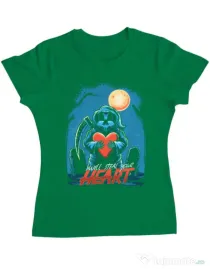 Tricou ADLER dama Steal Heart Verde mediu