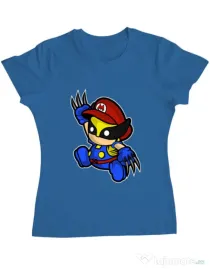 Tricou ADLER dama Mario Wolverine Albastru azuriu