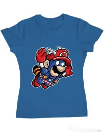 Tricou ADLER dama Captain Mario Albastru azuriu