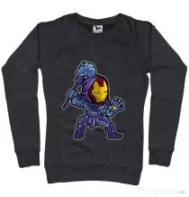 Bluza ADLER dama Iron Skeletor Negru melanj