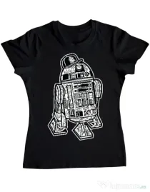 Tricou ADLER dama Street R2D2 Negru