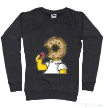 Bluza ADLER dama I Like Donut Negru melanj