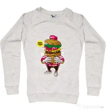 Bluza ADLER dama I Love Burger Migdala melanj