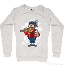 Bluza ADLER dama Pizza Beard Migdala melanj