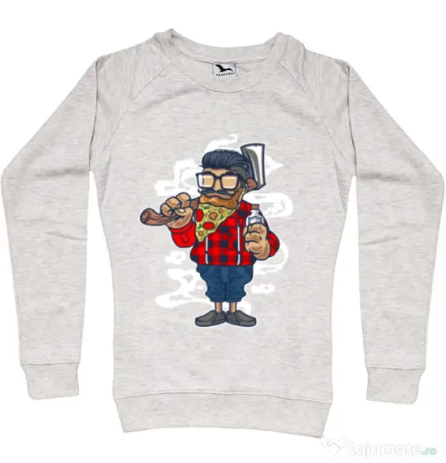 Bluza ADLER dama Pizza Beard Migdala melanj