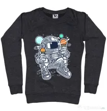 Bluza ADLER dama Astronaut Ice Cream Negru melanj