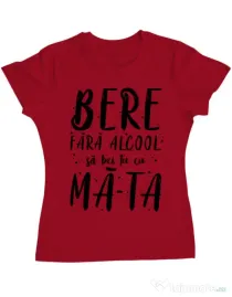 Tricou ADLER dama Bere fara alcool Rosu