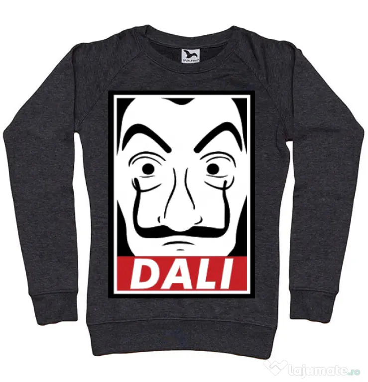 Bluza ADLER dama Dali mask Negru melanj