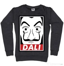 Bluza ADLER dama Dali mask Negru melanj