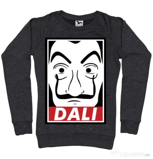 Bluza ADLER dama Dali mask Negru melanj