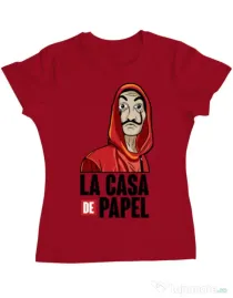 Tricou ADLER dama Money heist Rosu