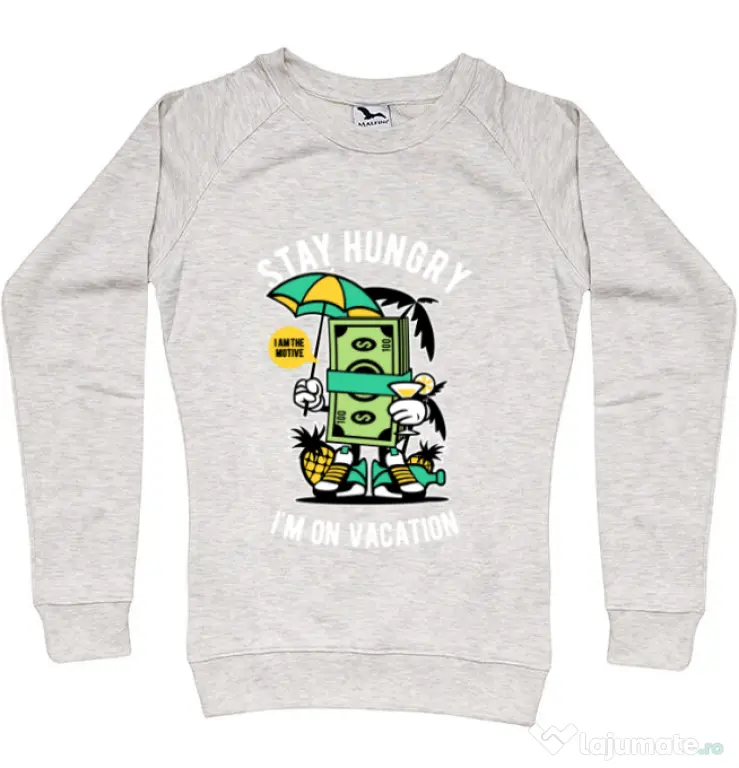 Bluza ADLER dama Stay Hungry Migdala melanj