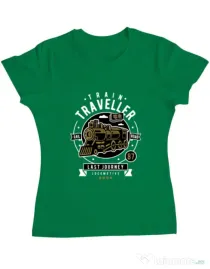 Tricou ADLER dama Train Traveller Verde mediu