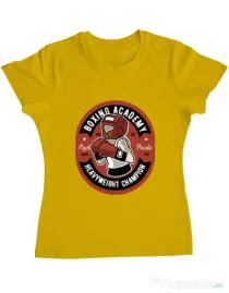 Tricou ADLER dama Boxing Academy Galben