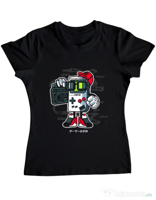 Tricou ADLER dama Game Kid Negru