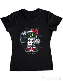 Tricou ADLER dama Game Kid Negru