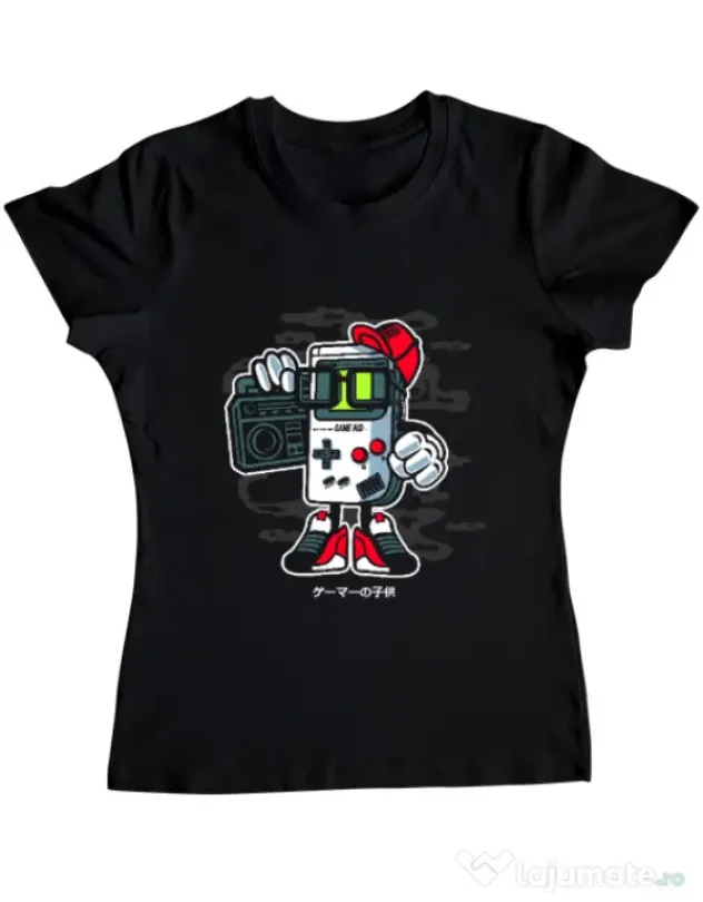 Tricou ADLER dama Game Kid Negru