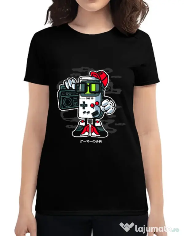 Tricou ADLER dama Game Kid Negru