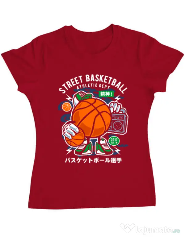 Tricou ADLER dama Street Basketball Rosu