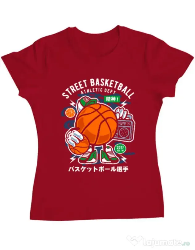 Tricou ADLER dama Street Basketball Rosu