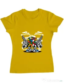 Tricou ADLER dama Rubix Killer Galben