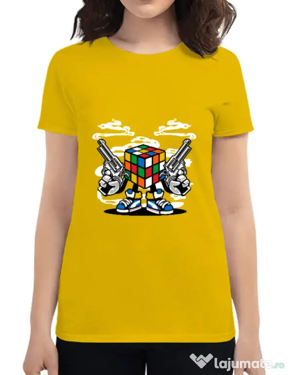 Tricou ADLER dama Rubix Killer Galben