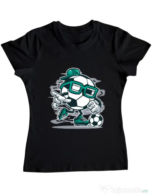 Tricou ADLER dama Street Soccer Negru