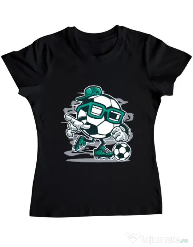 Tricou ADLER dama Street Soccer Negru