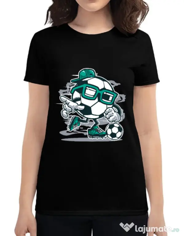 Tricou ADLER dama Street Soccer Negru