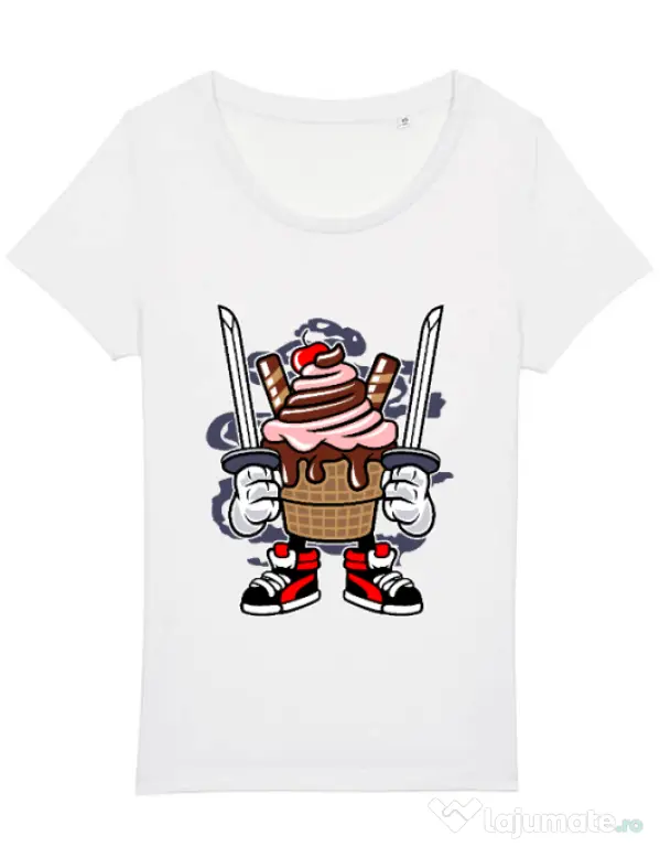 Tricou STANLEY STELLA dama Ice Cream Ninja Alb