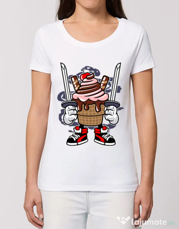 Tricou STANLEY STELLA dama Ice Cream Ninja Alb