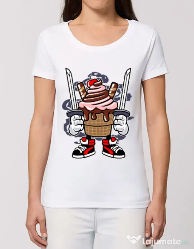 Tricou STANLEY STELLA dama Ice Cream Ninja Alb