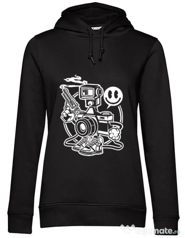 Hoodie dama cu gluga Shooter Negru