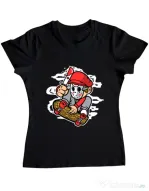 Tricou ADLER dama Killer Skater Negru