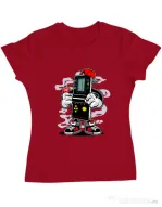 Tricou ADLER dama Brick Gamers Rosu