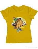 Tricou ADLER dama Taco Galben