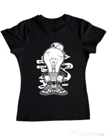 Tricou ADLER dama Light Boy Negru