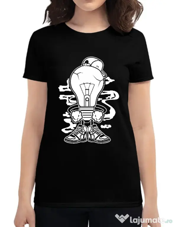 Tricou ADLER dama Light Boy Negru