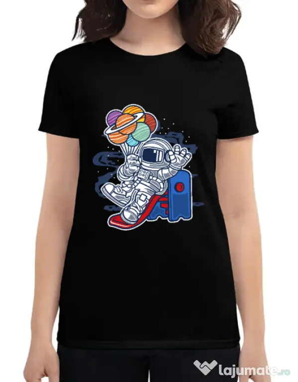 Tricou ADLER dama Space Slider Negru