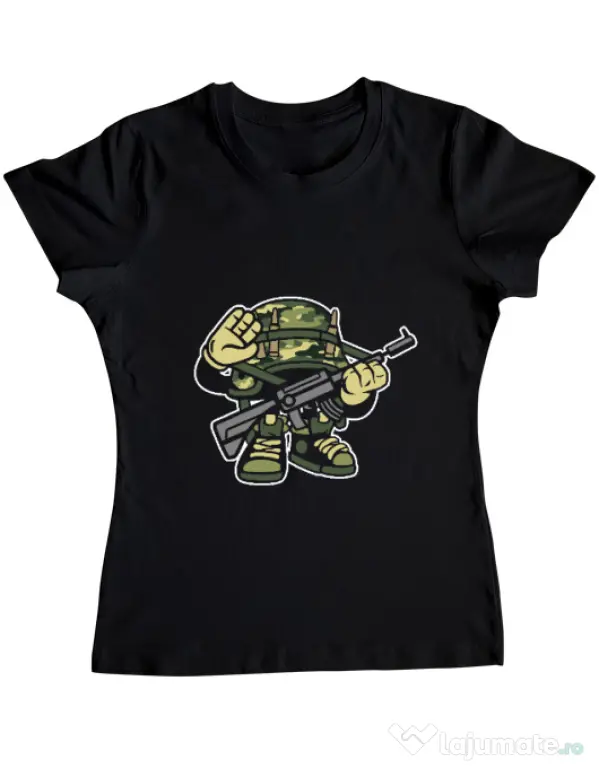 Tricou ADLER dama Soldier Negru