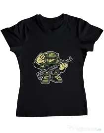 Tricou ADLER dama Soldier Negru