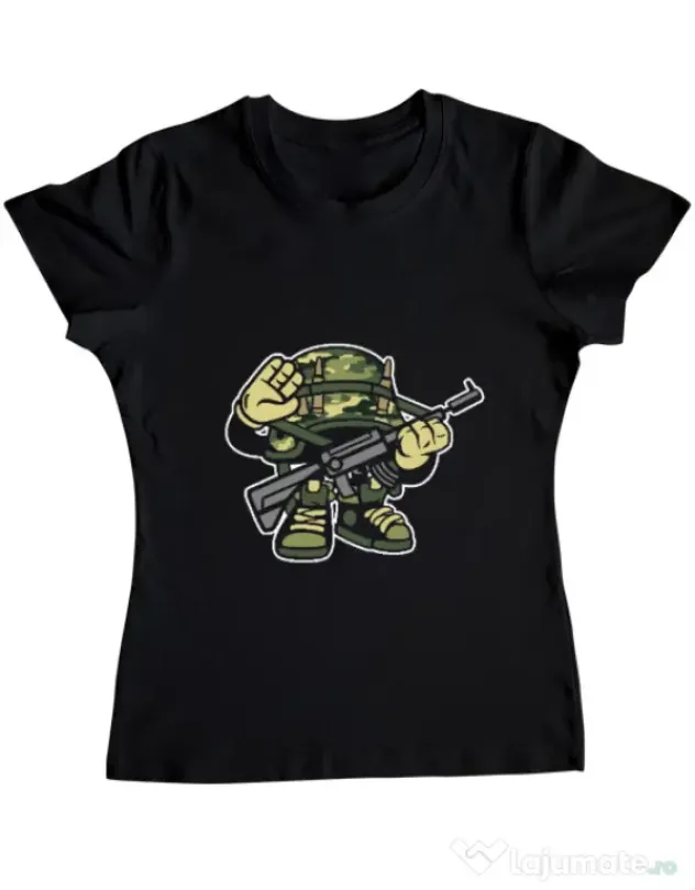 Tricou ADLER dama Soldier Negru