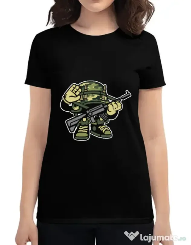 Tricou ADLER dama Soldier Negru