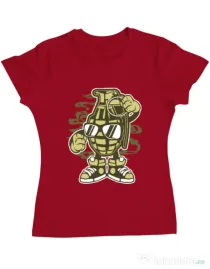 Tricou ADLER dama Grenade Rosu