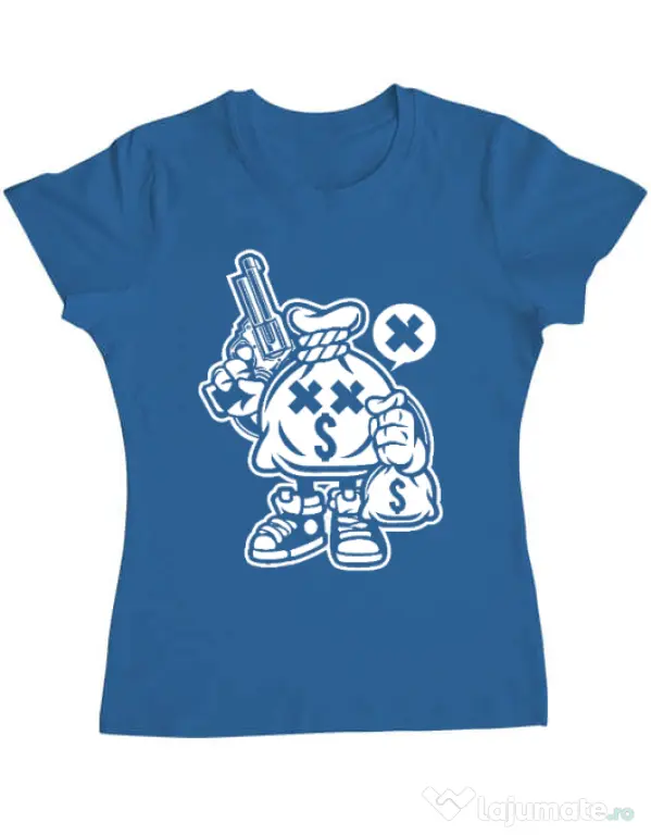 Tricou ADLER dama Money Takers Albastru azuriu