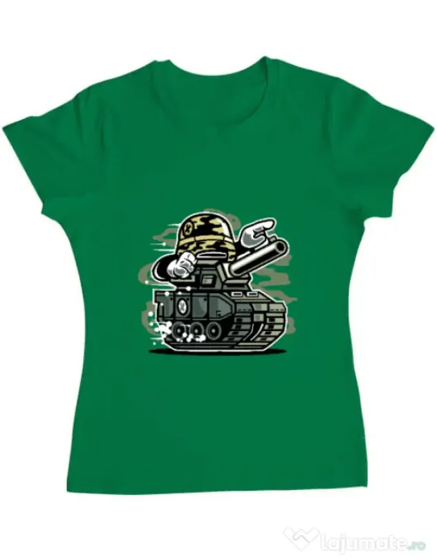 Tricou ADLER dama War Tank Verde mediu
